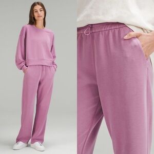 LULULEMON Perfectly Oversized Crewneck & Flare Pants Set in Velvet Dust 12